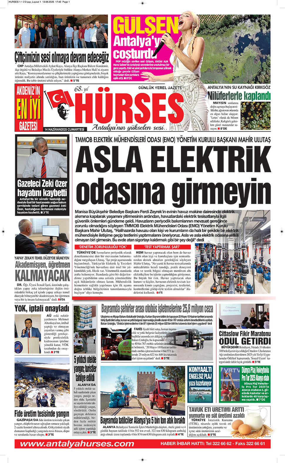 ANTALYANIN YÜKSELEN SESİ HÜRSES 14 HAZİRAN 2025