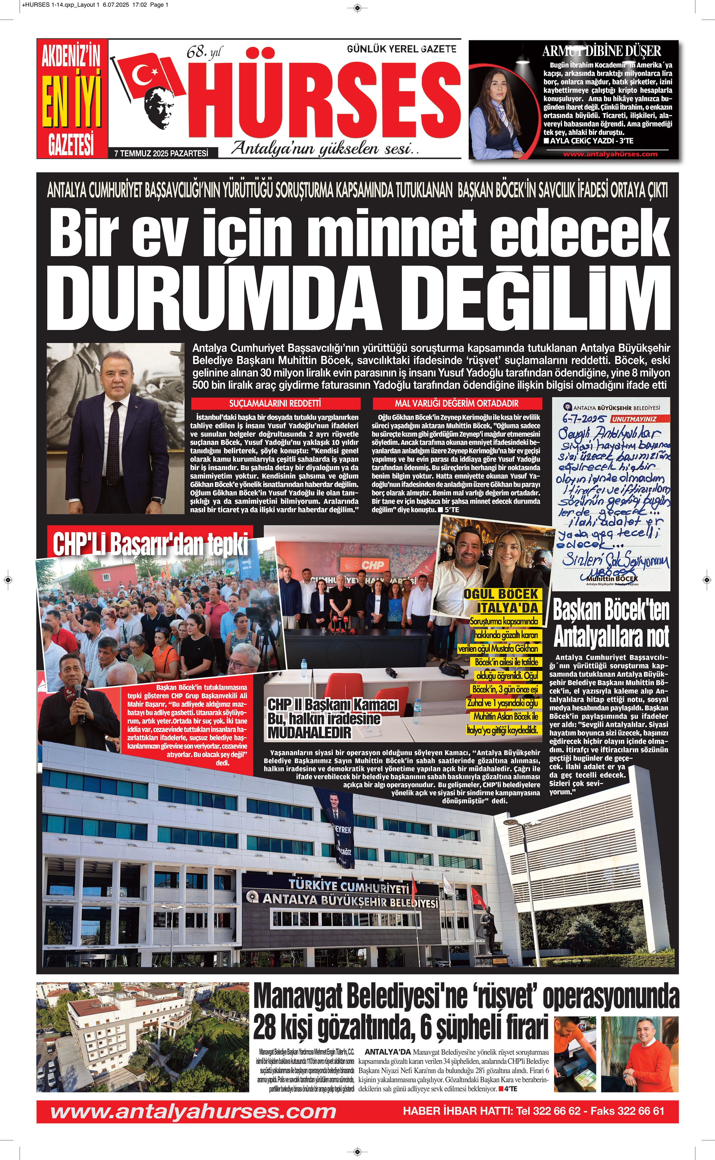 ANTALYANIN YÜKSELEN SESİ HÜRSES 7 TEMMUZ 2025