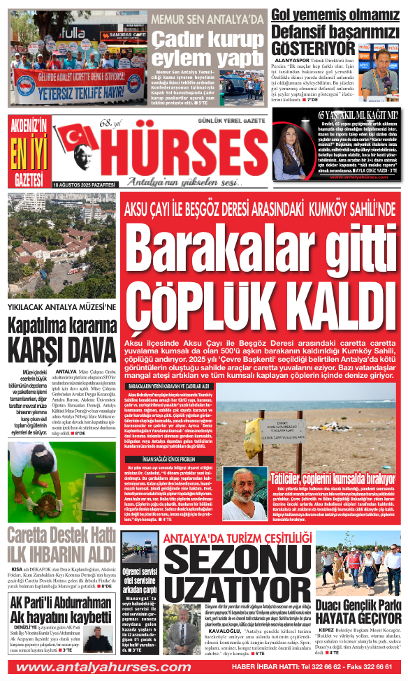 ANTALYANIN YÜKSELEN SESİ HÜRSES 18 AĞUSTOS 2025