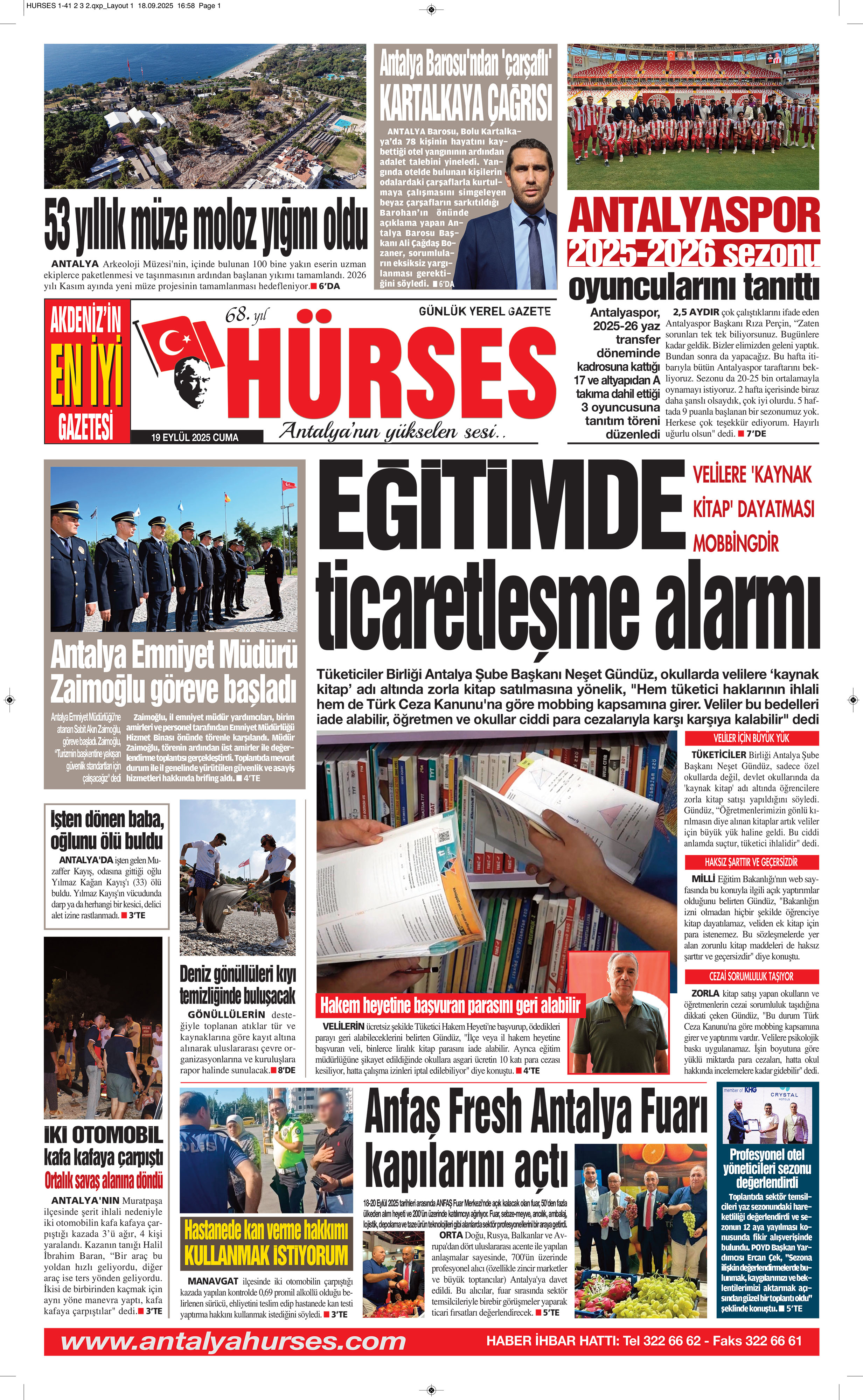 ANTALYANIN YÜKSELEN SESİ HÜRSES 19 EYLÜL 2025