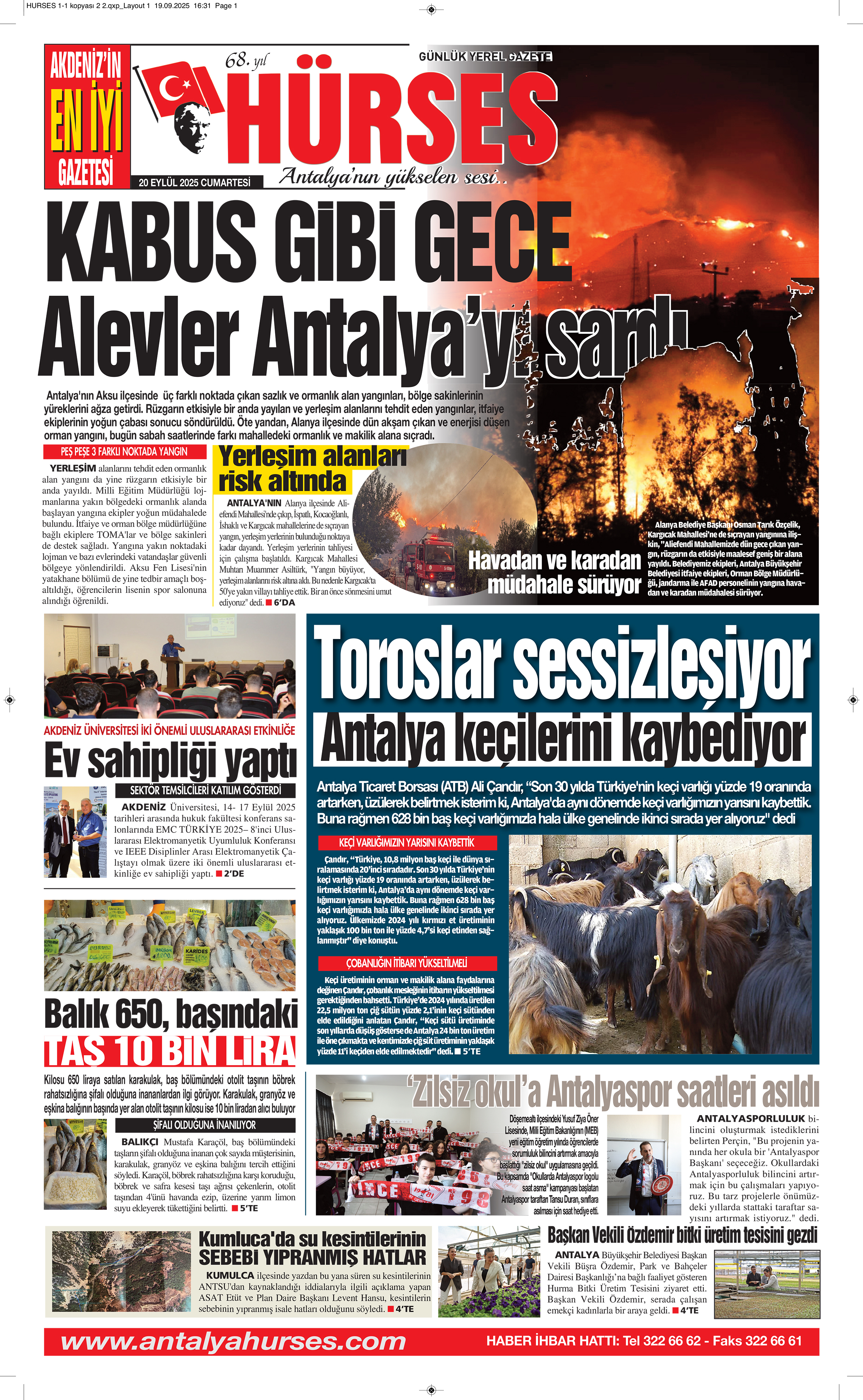 ANTALYANIN YÜKSELEN SESİ HÜRSES 20 EYLÜL 2025