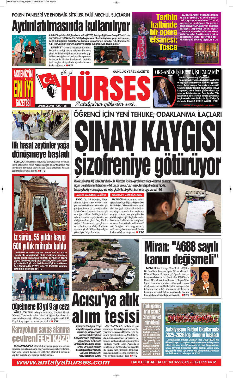 ANTALYANIN YÜKSELEN SESİ HÜRSES 29 EYLÜL 2025