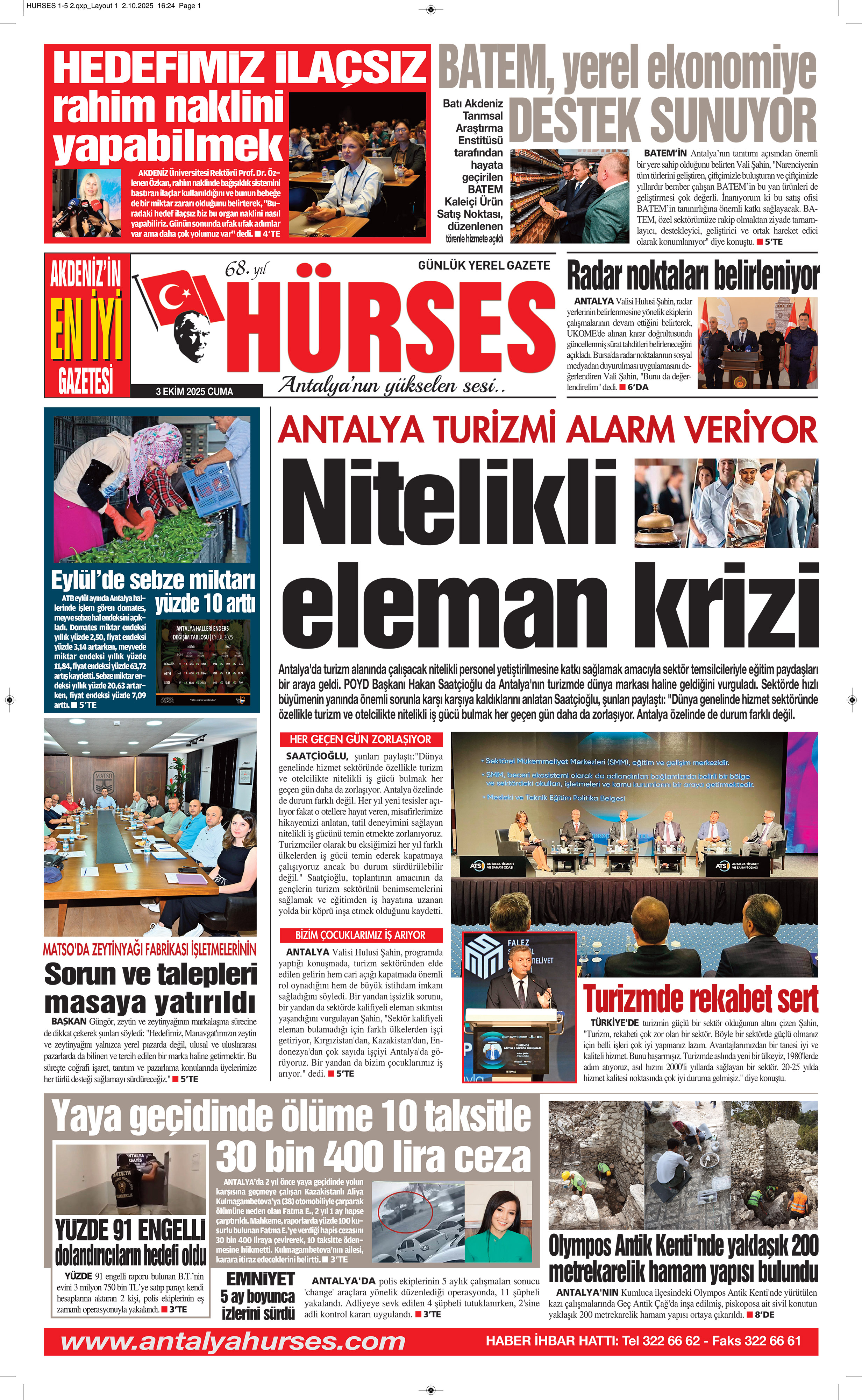 ANTALYANIN YÜKSELEN SESİ HÜRSES 3 EKİM 2025