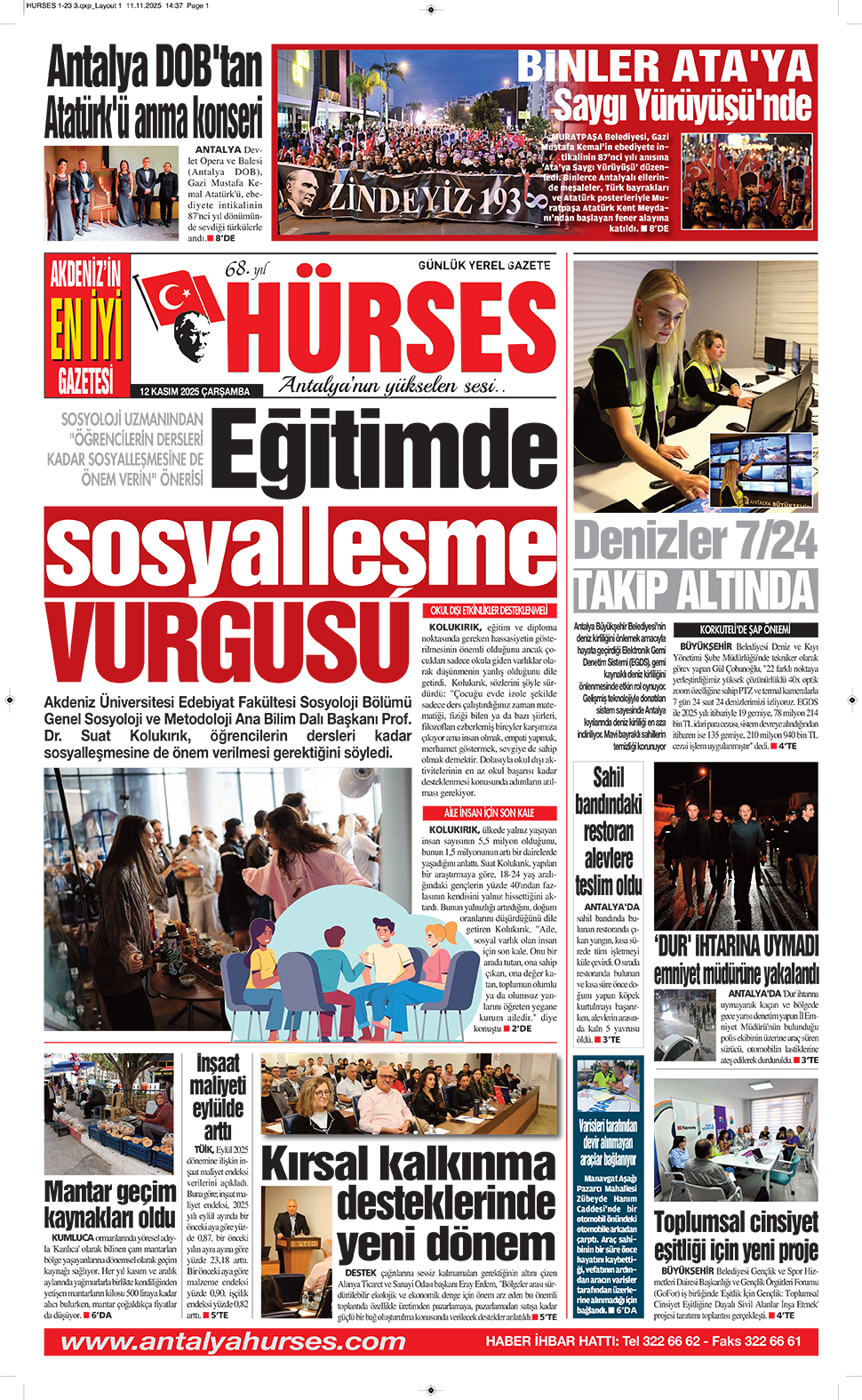 ANTALYANIN YÜKSELEN SESİ HÜRSES 12 KASIM 2025