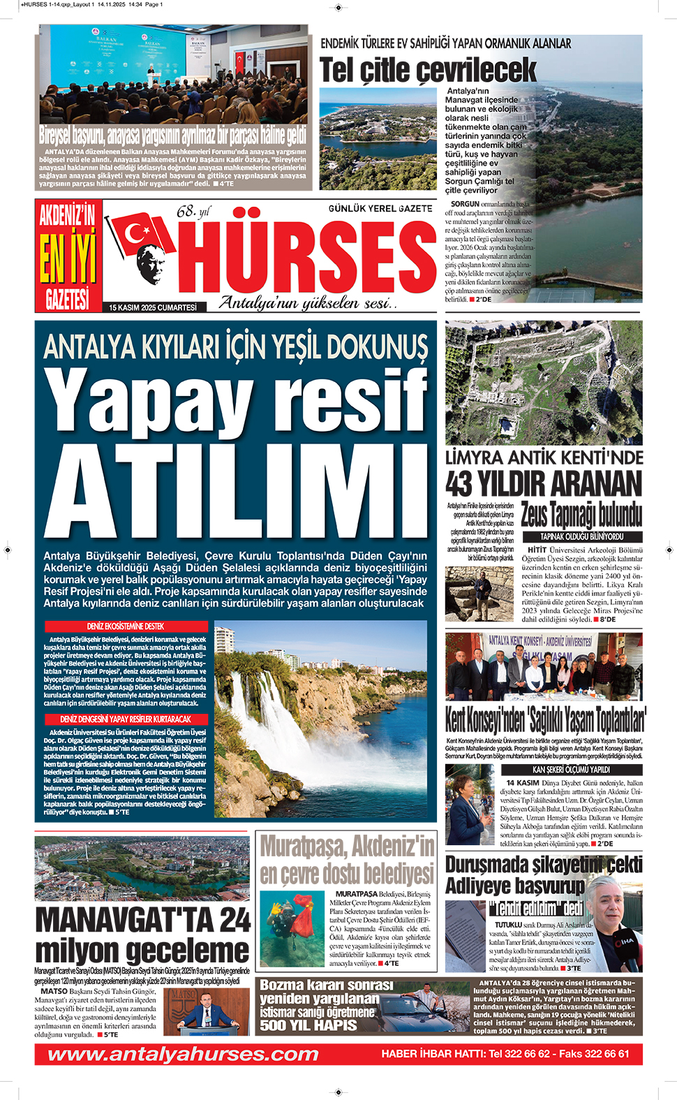 ANTALYANIN YÜKSELEN SESİ HÜRSES 15 KASIM 2025