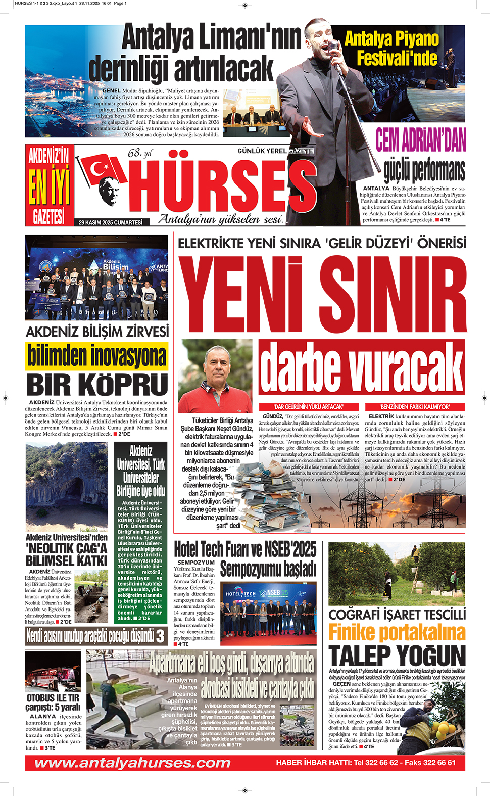 ANTALYANIN YÜKSELEN SESİ HÜRSES 29 KASIM 2025