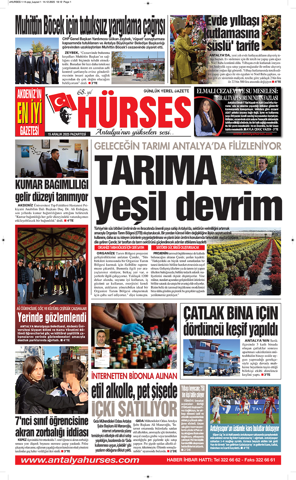 ANTALYANIN YÜKSELEN SESİ HÜRSES 15 ARALIK 2025