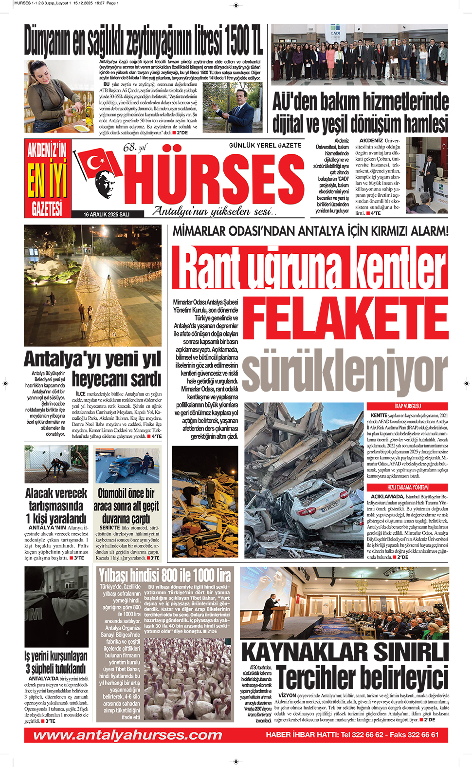 ANTALYANIN YÜKSELEN SESİ HÜRSES 16 ARALIK 2025