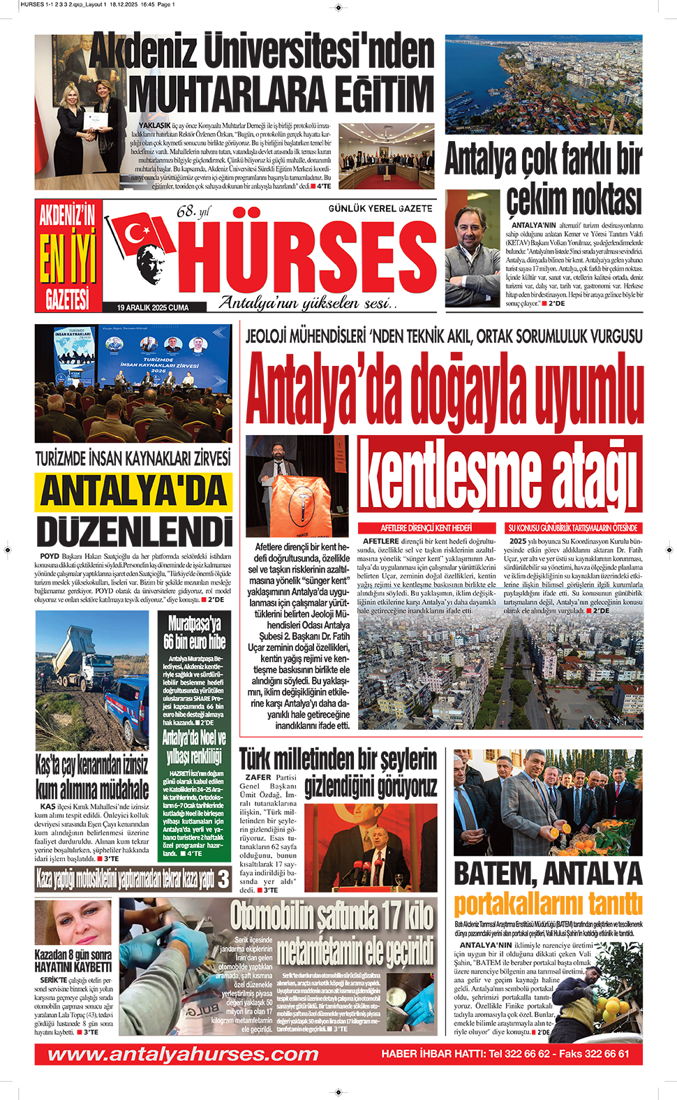 ANTALYANIN YÜKSELEN SESİ HÜRSES 19 ARALIK 2025