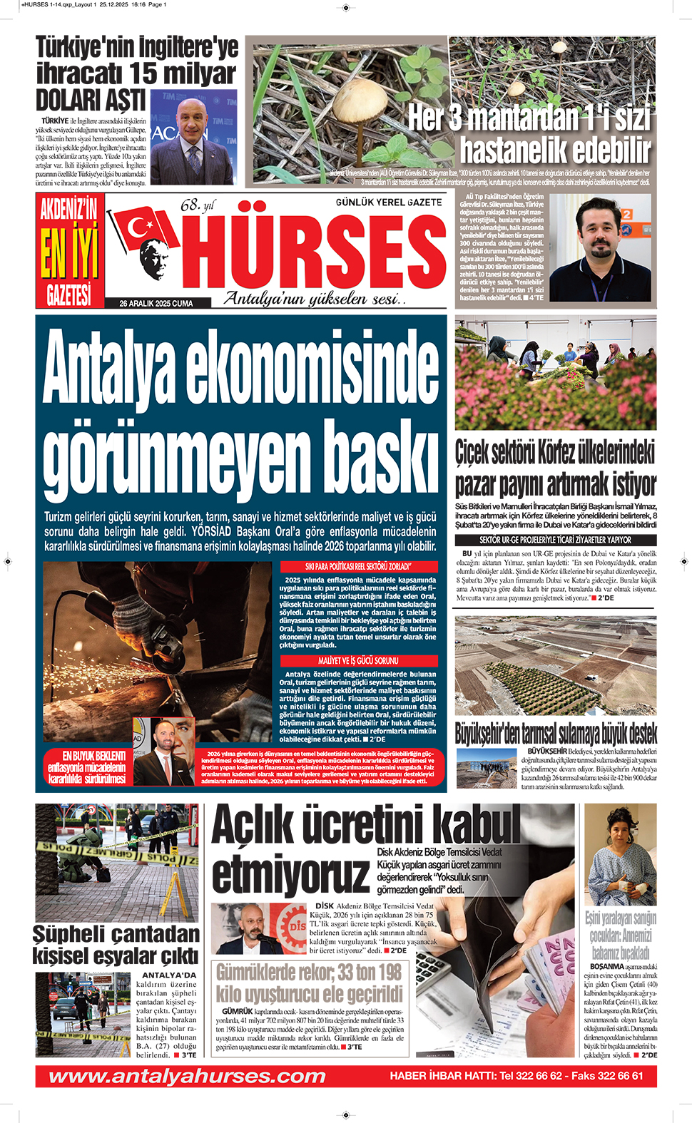 ANTALYANIN YÜKSELEN SESİ HÜRSES 26 ARALIK 2025