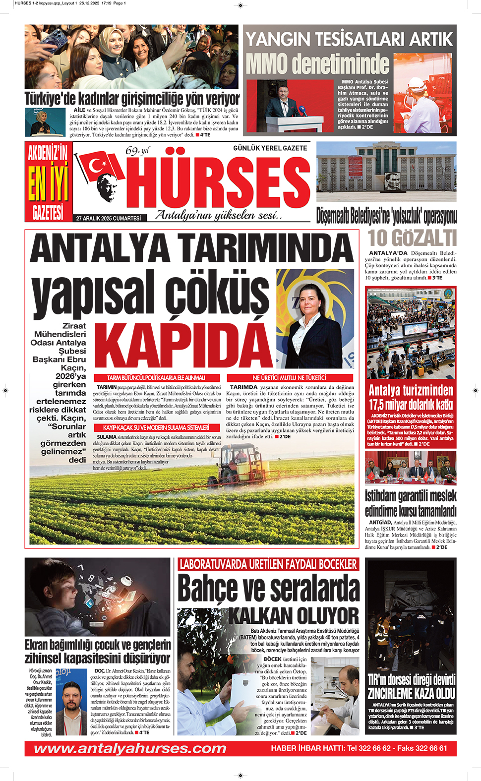 ANTALYANIN YÜKSELEN SESİ HÜRSES 27 ARALIK 2025