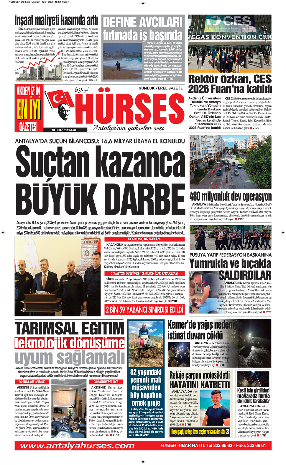 ANTALYANIN YÜKSELEN SESİ HÜRSES 13 OCAK 2026