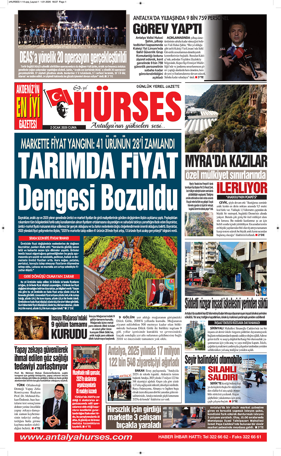 ANTALYANIN YÜKSELEN SESİ HÜRSES 2 OCAK 2026