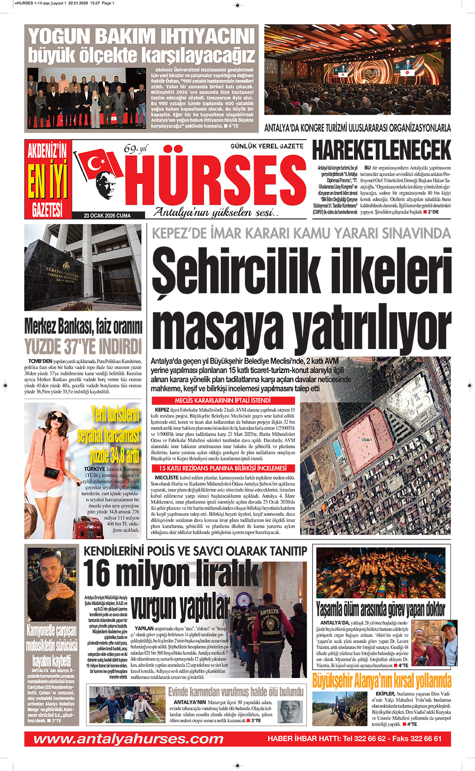 ANTALYANIN YÜKSELEN SESİ HÜRSES 23 OCAK 2026