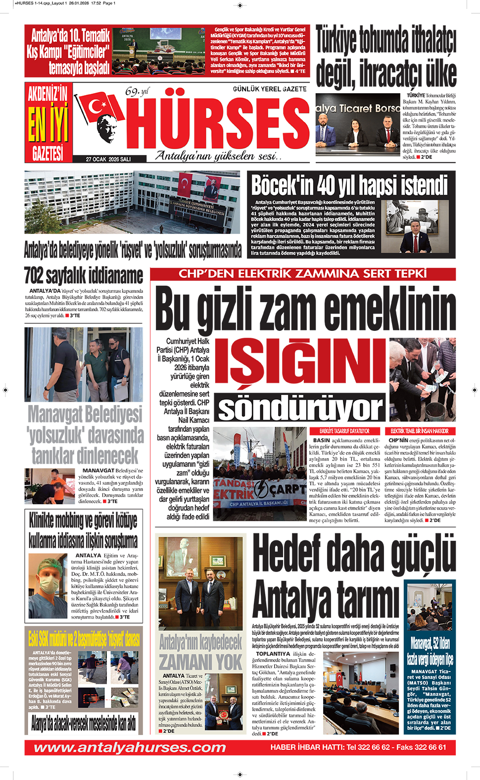 ANTALYANIN YÜKSELEN SESİ HÜRSES 27 OCAK 2026