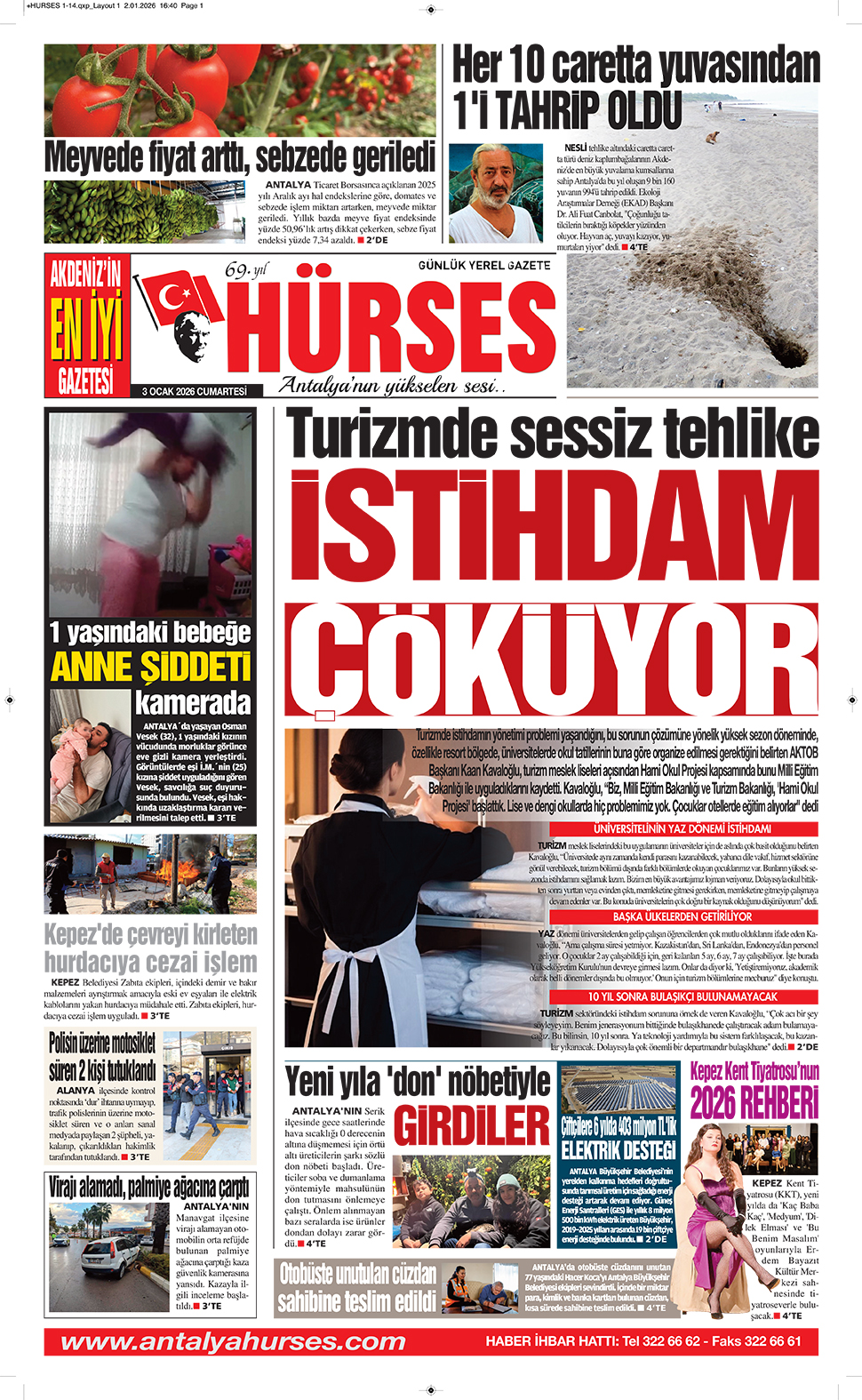 ANTALYANIN YÜKSELEN SESİ HÜRSES 3 OCAK 2026