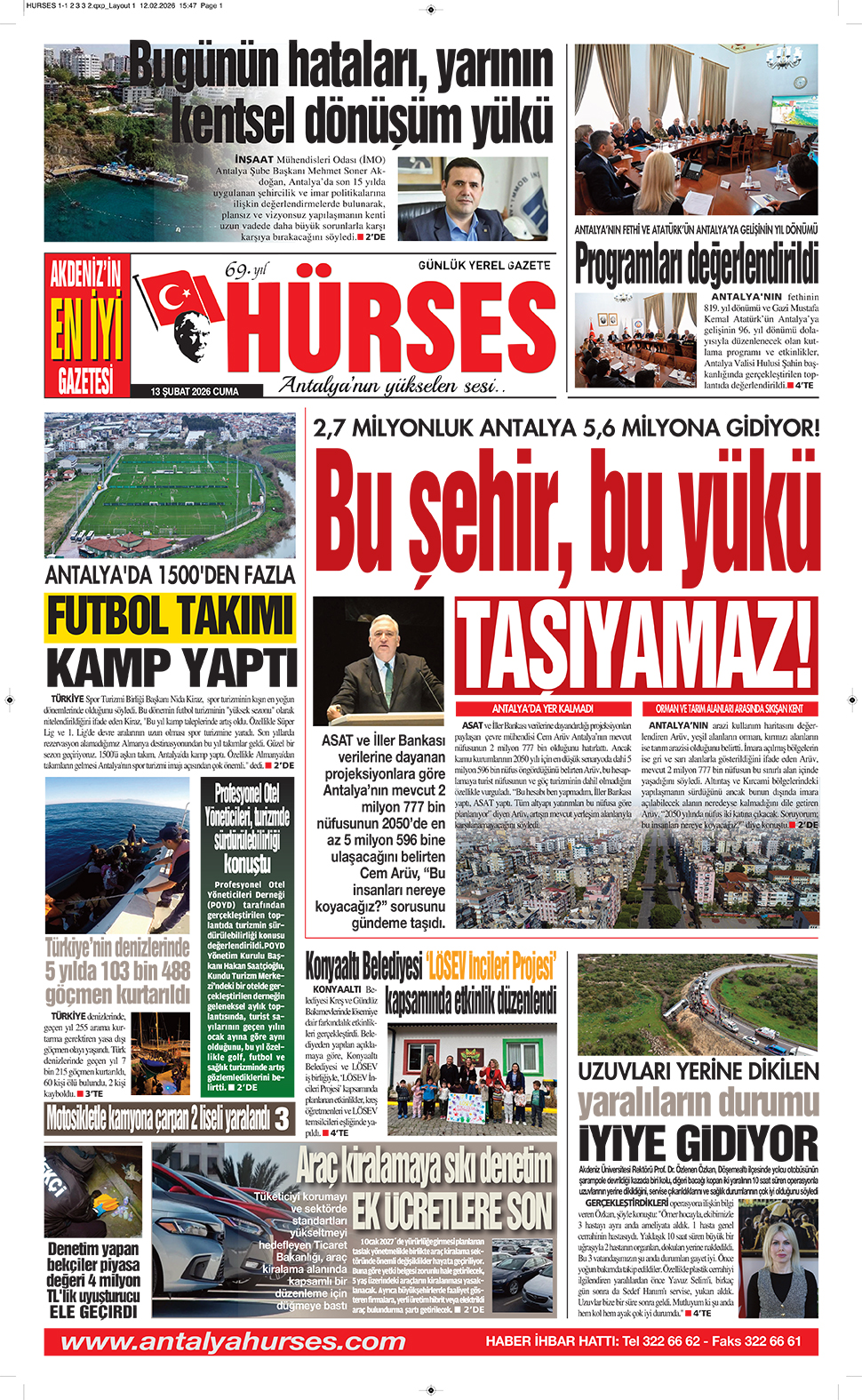 ANTALYANIN YÜKSELEN SESİ HÜRSES 13 ŞUBAT 2026