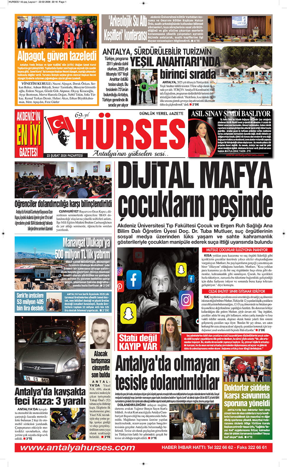 ANTALYANIN YÜKSELEN SESİ HÜRSES 23 ŞUBAT 2026