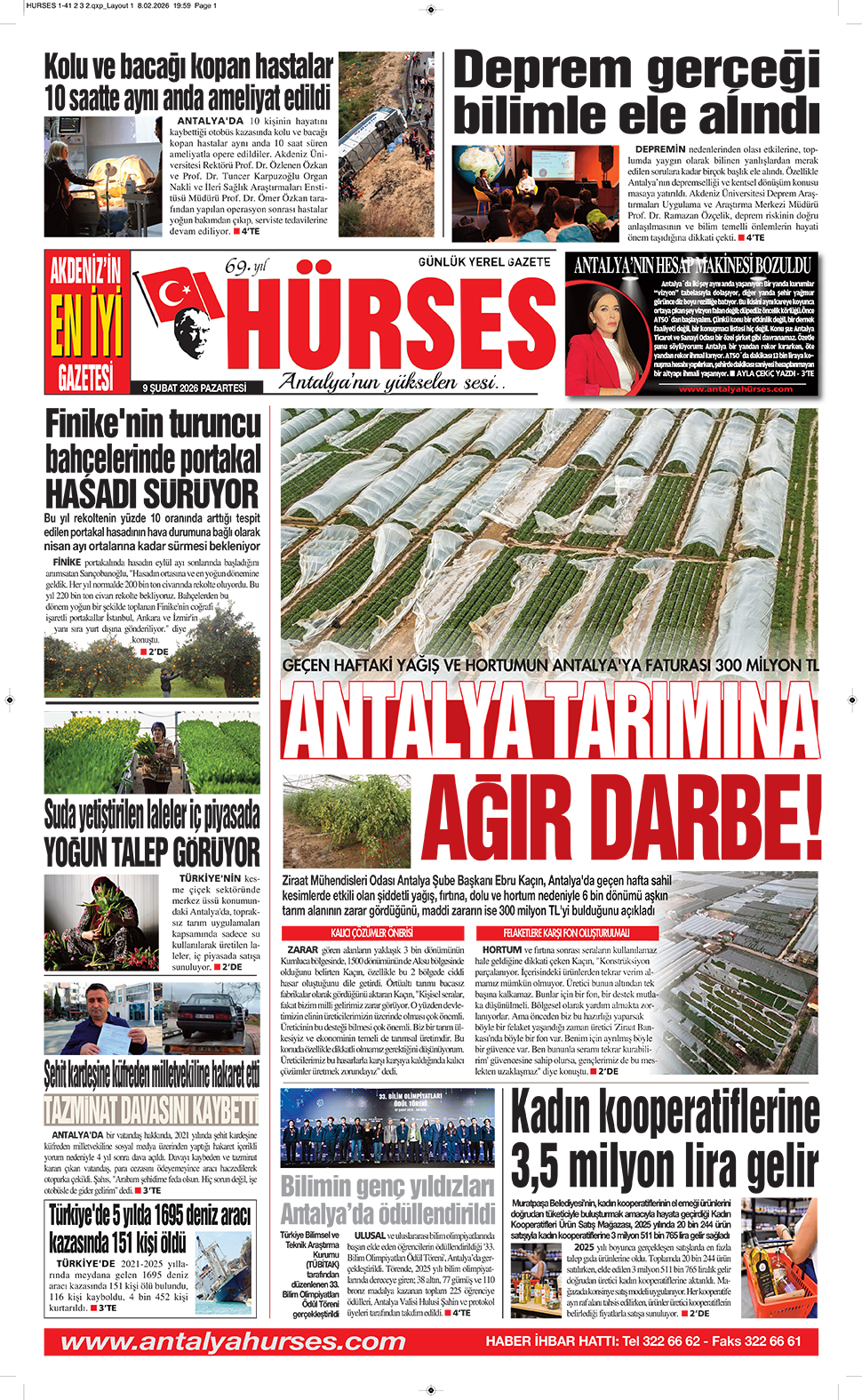 ANTALYANIN YÜKSELEN SESİ HÜRSES 9 ŞUBAT 2026