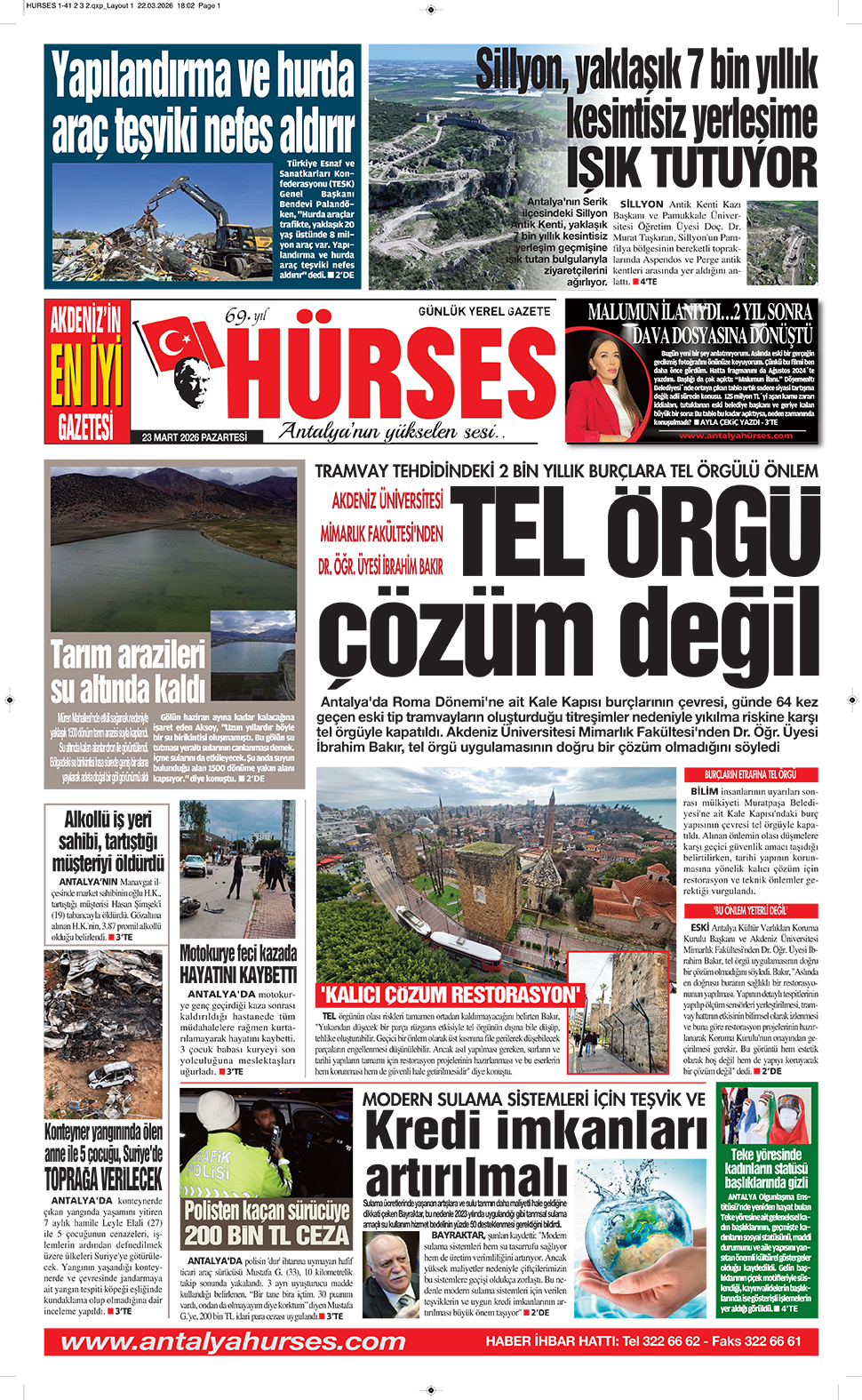 ANTALYANIN YÜKSELEN SESİ HÜRSES 23 MART 2026