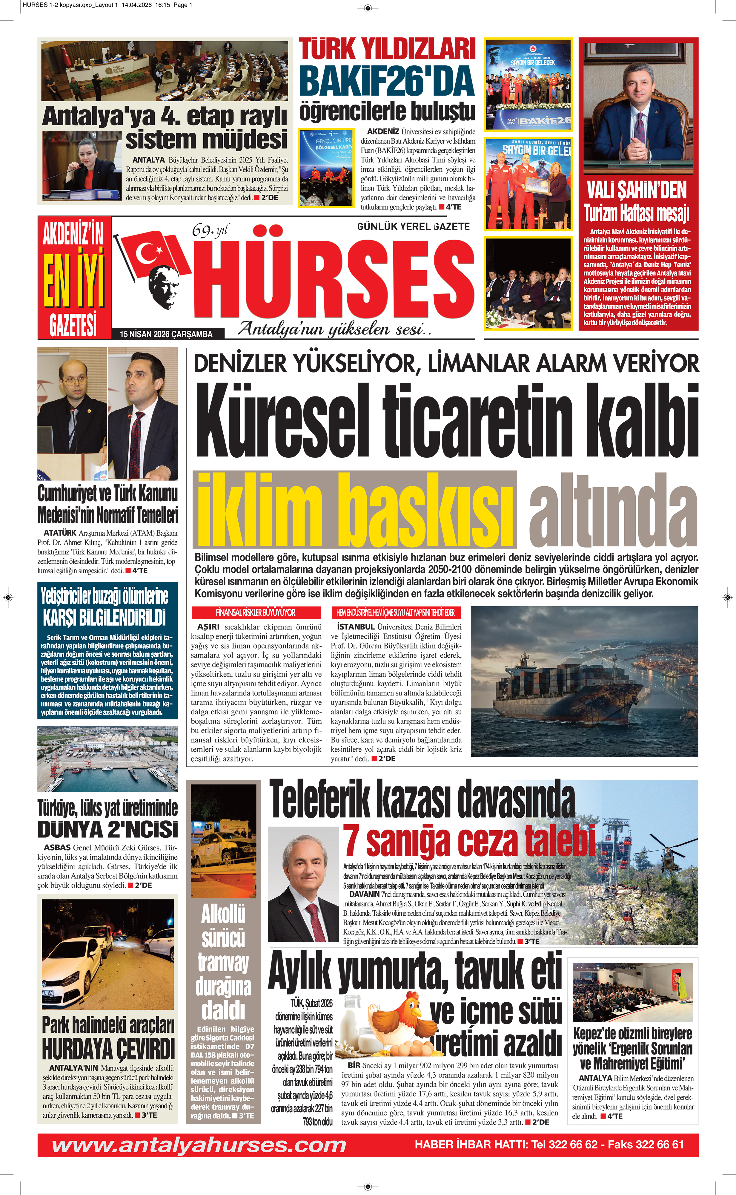 ANTALYANIN YÜKSELEN SESİ HÜRSES 15 NİSAN 2026