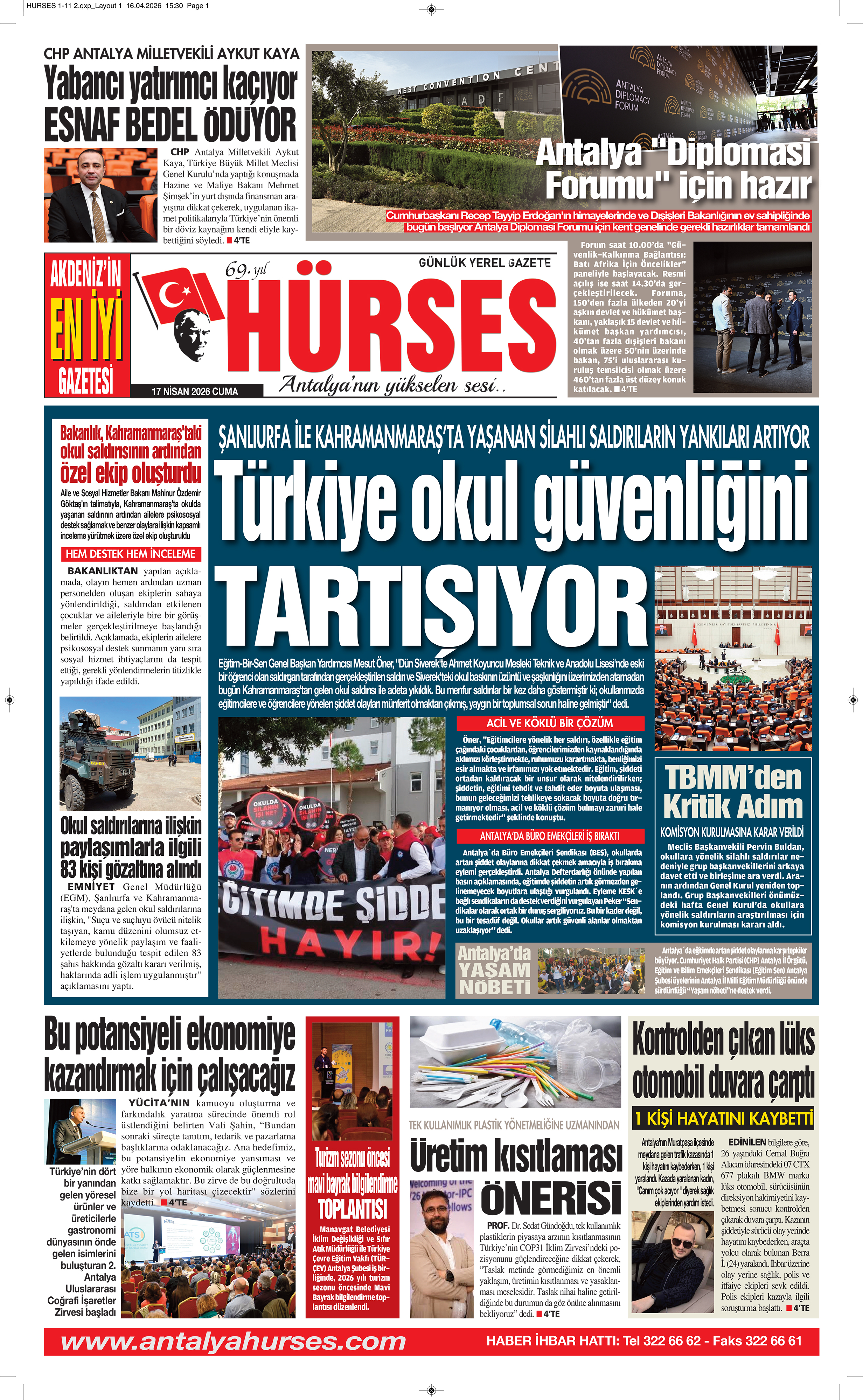 ANTALYANIN YÜKSELEN SESİ HÜRSES 17 NİSAN 2026