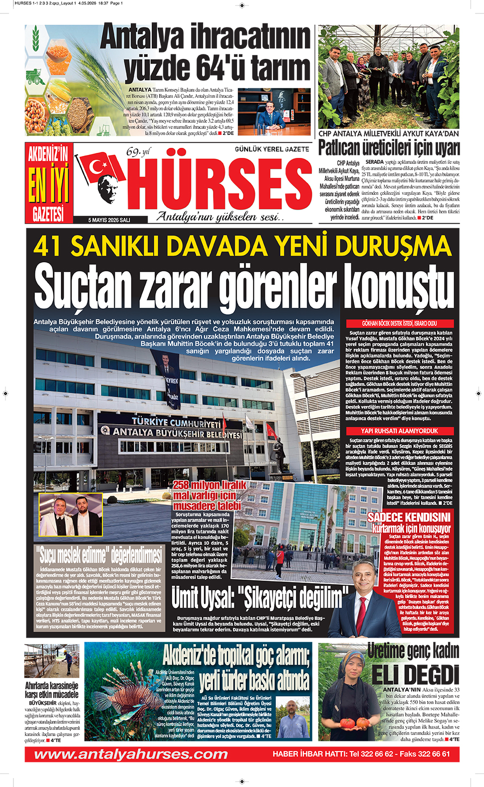 ANTALYANIN YÜKSELEN SESİ HÜRSES 5 MAYIS 2026