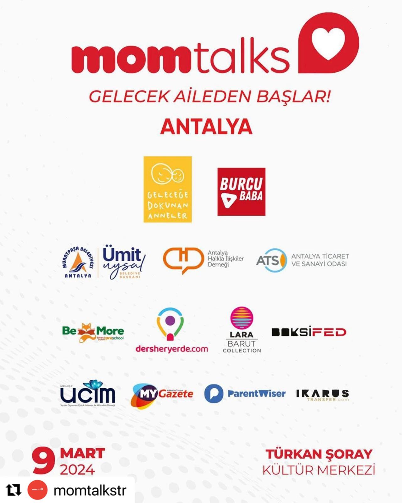 MomTalks bu kez Antalyalı ebeveyn ve eğitimcilerle buluşacak