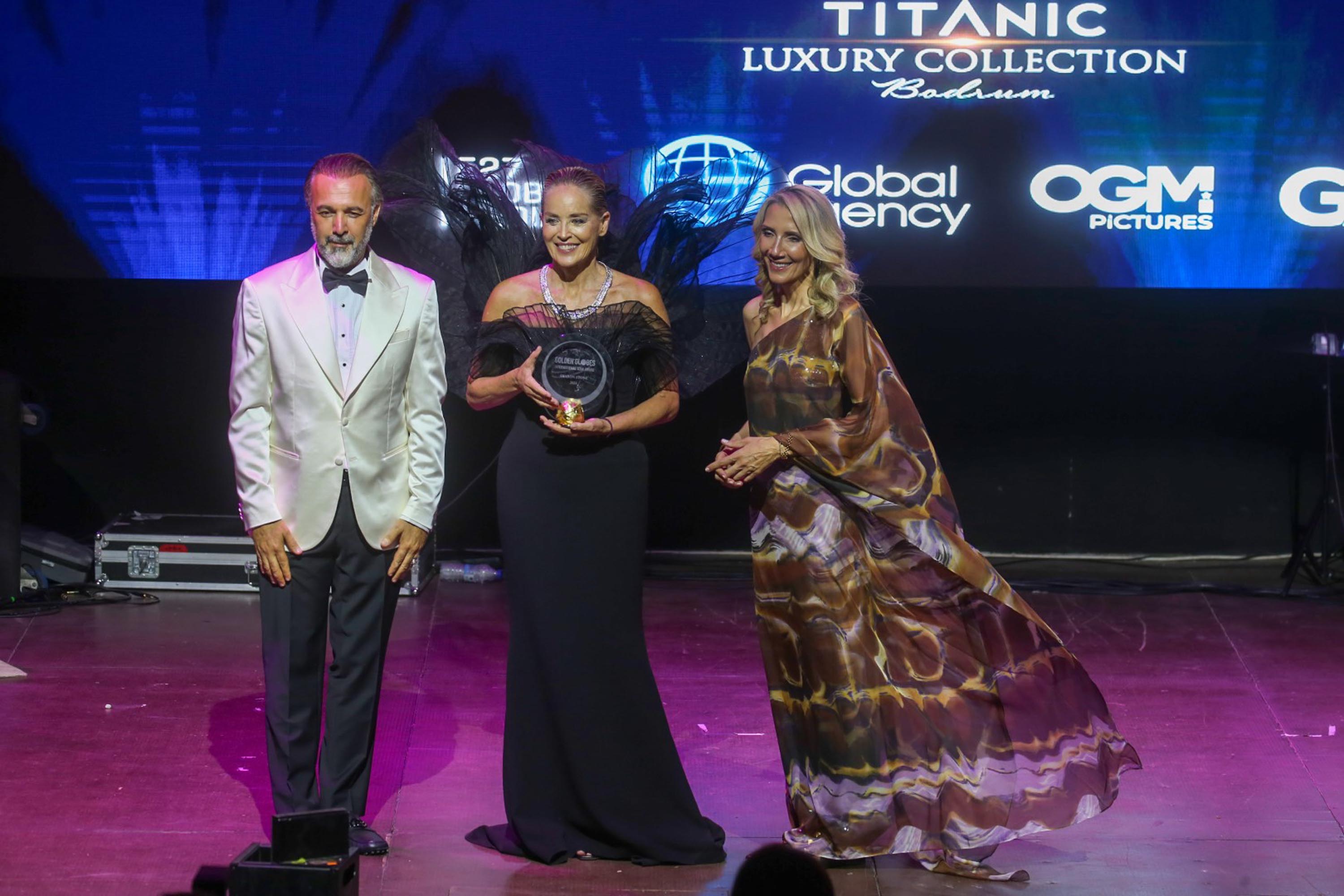 'Uluslararası İkon Ödülü' Bodrum'da Sharon Stone'a verildi
