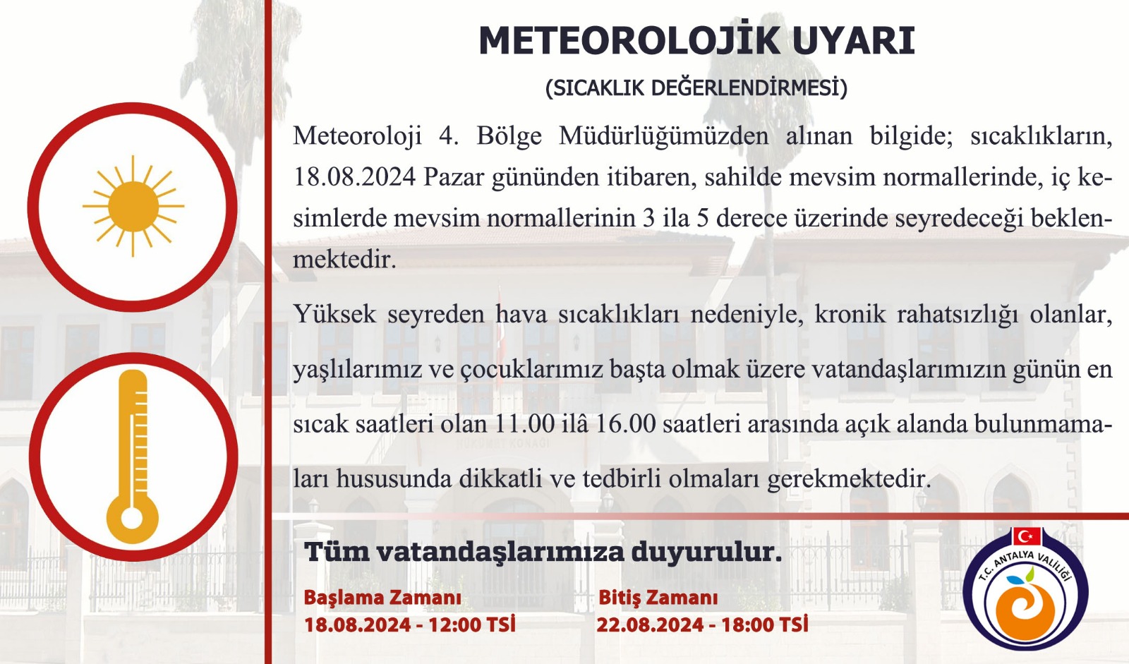 Meteoroloji Uyardı! Antalya Yarından İtibaren Dikkat!