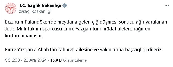 Milli Sporcu Yazgan Hayatını Kaybetti