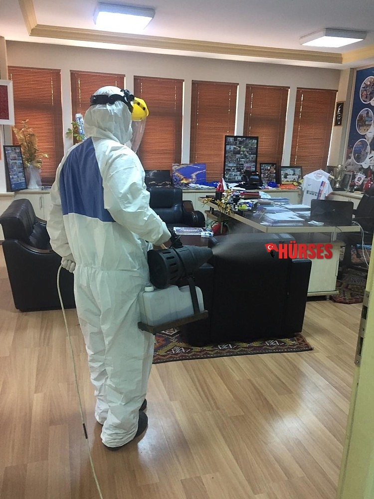 Alanya'da spor tesislerine dezenfekte işlemi