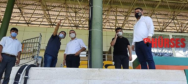 Alanyaspor'un stadında yoğun çalışma