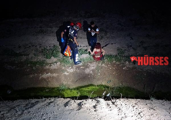 Dere yatağına düşen genç kız 1 saatte ikna edilerek kurtarıldı