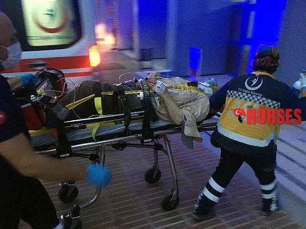 Şarampolden yuvarlanan araç ikiye bölündü