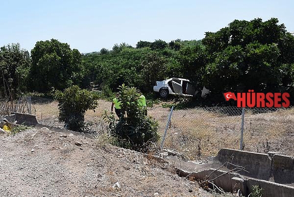 Takla atan otomobilin sürücüsü yaralandı