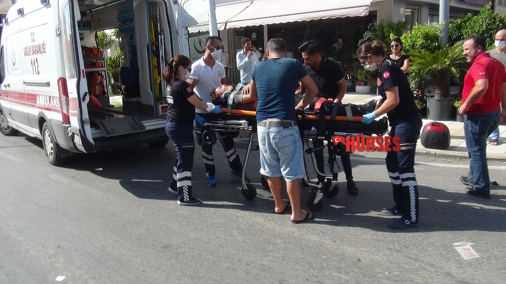 Ticari araca çarpan ATV sürücüsü ölümden döndü