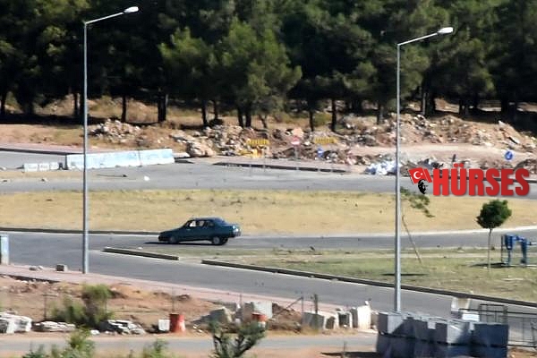 Yapımı süren yolda tehlikeli sürüş