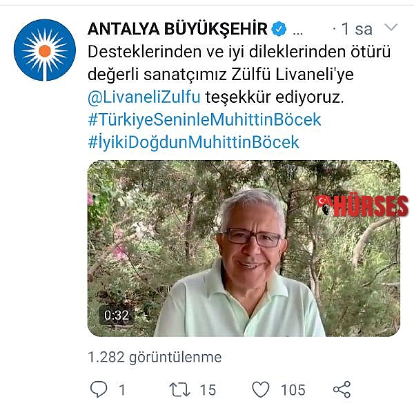 Sanatçılardan Başkan Böcek'e videolu destek