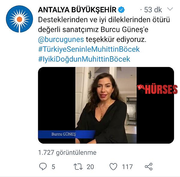 Sanatçılardan Başkan Böcek'e videolu destek