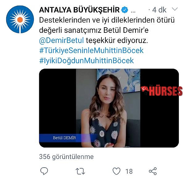 Sanatçılardan Başkan Böcek'e videolu destek