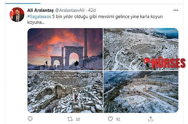 Kar altındaki Sagalassos hayran bıraktı