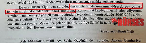 5 milyar dolarlık arazi davasında, miras hakkından vazgeçti