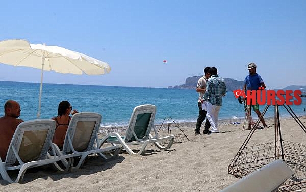 Alanya'da caretta carettalar şezlongların arasına bile yuva yapıyor