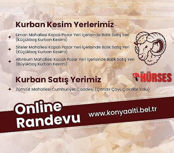 Konyaaltı'nda kurban kesimi ücretsiz ve randevulu