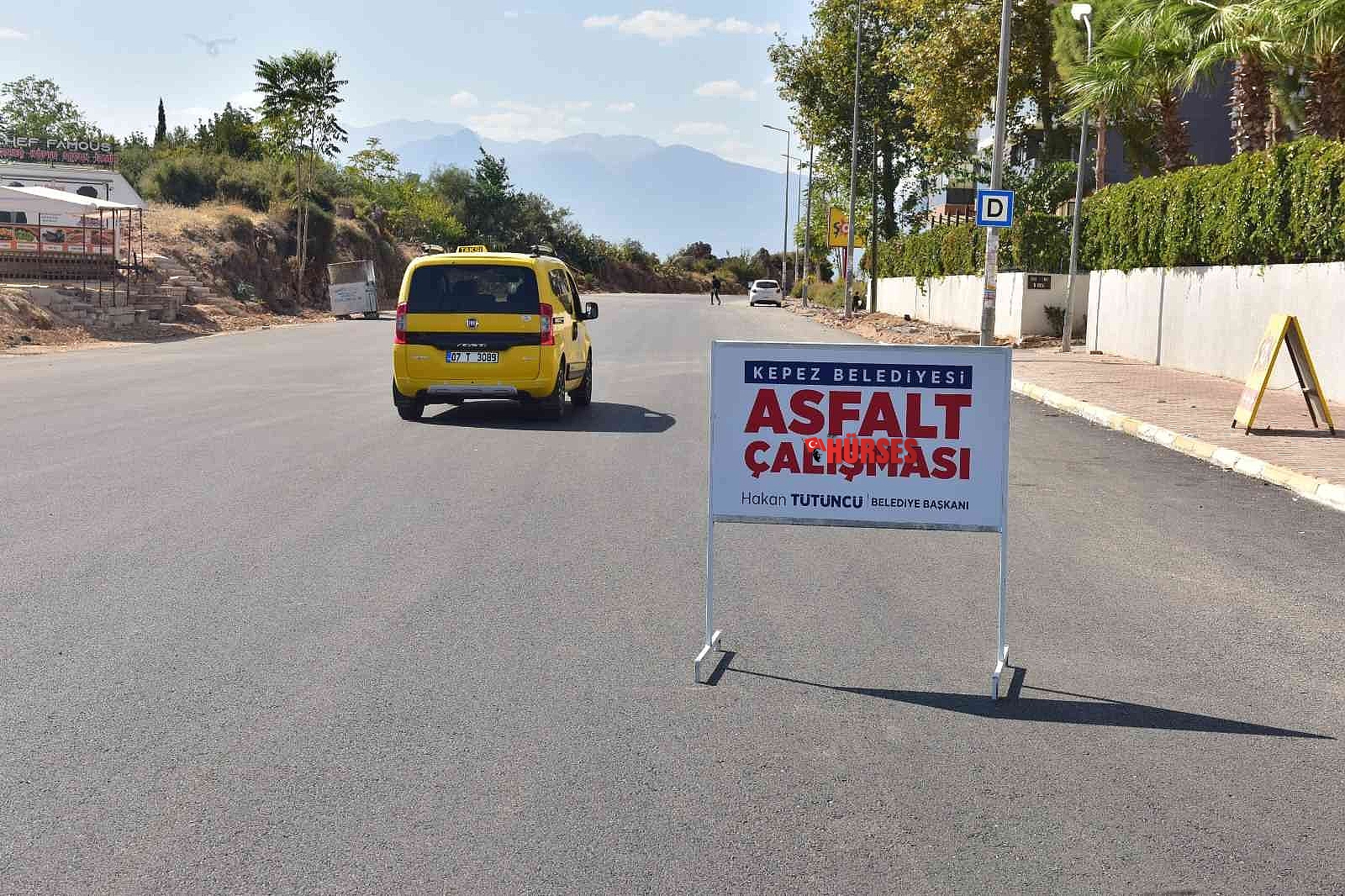 Kepez'de asfalt çalışması