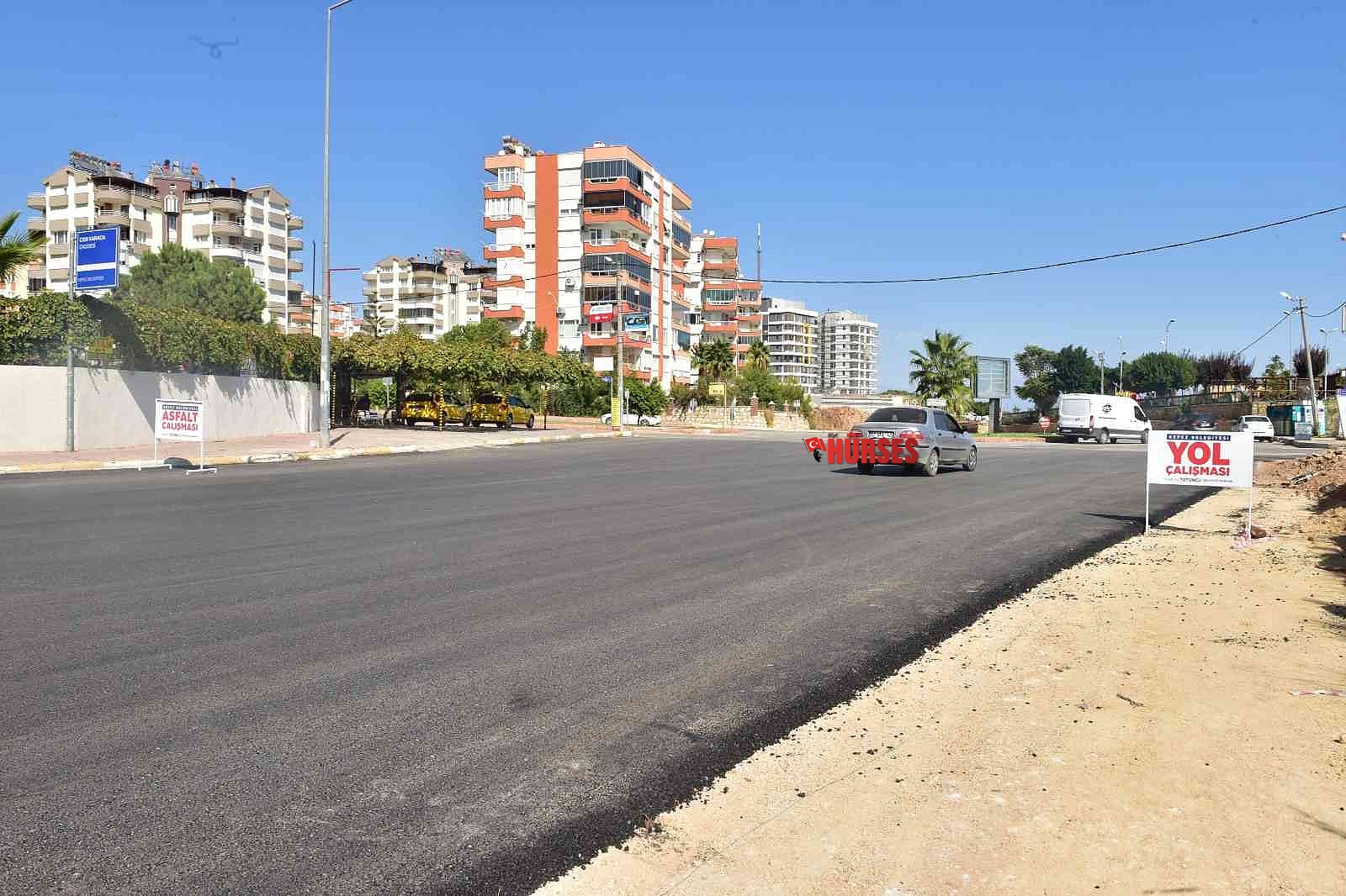 Kepez'de asfalt çalışması