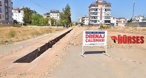 Kepez'de yağmur suyu hattı çalışmaları devam ediyor