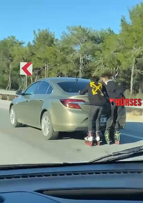 Antalya'da patenli gençlerin 'mis gibi' tehlikeli yolculuğu