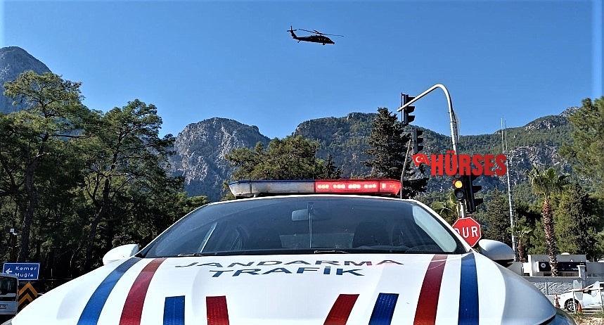 Antalya'da helikopterli trafik denetiminde ceza yağdı